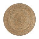 Modra/v naravni barvi okrogla preproga iz jute ø 133 cm Capri – Flair Rugs