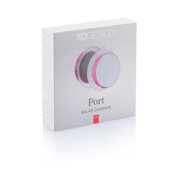 Pink Solar Travel Charger XD Design Port-image-3