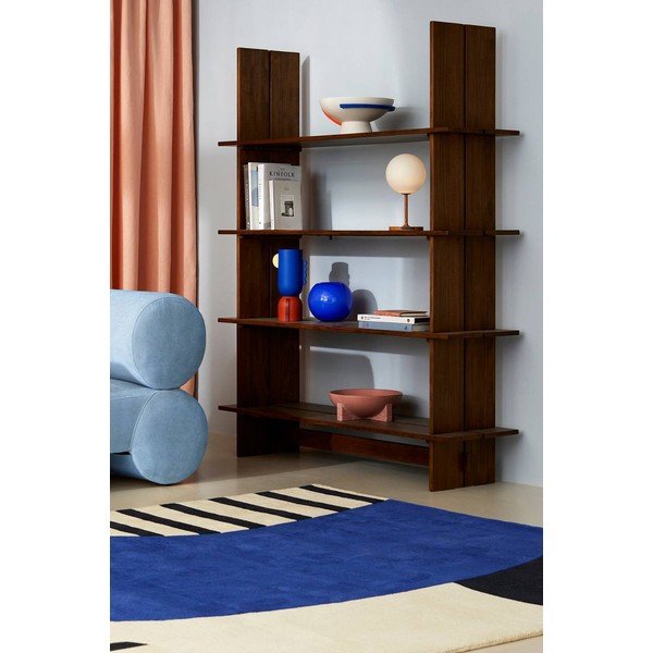 Regal iz masivnega bora v temni naravni barvi 140x180x40 cm Tottori – Jotex-image-2
