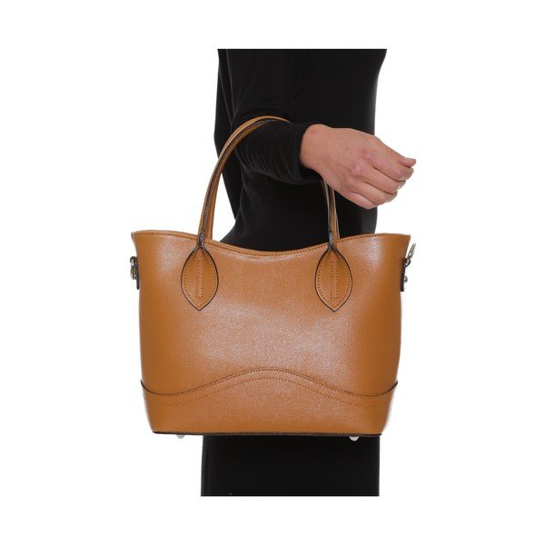 Usnjena torbica Anna Luchini 435 Cognac-image-4