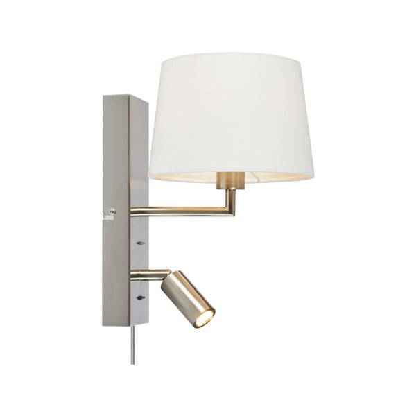 LED stenska svetilka v belo-srebrni barvi (dolžina 28,5 cm) Como - Markslöjd