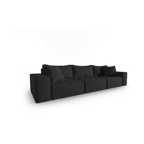 Črna sedežna garnitura 292 cm Mike – Micadoni Home-image-2
