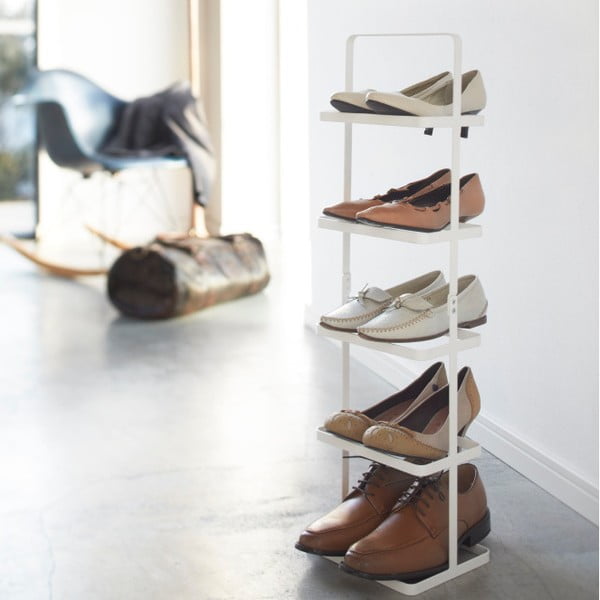 Belo kovinsko stojalo za čevlje Tower Shoe Rack – YAMAZAKI-image-2