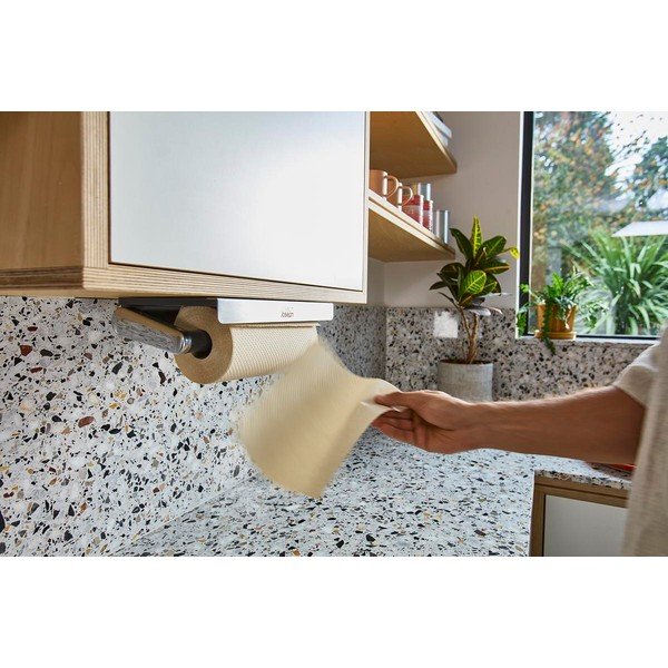 Plastično stensko držalo za papirnate brisače v srebrni barvi RollGrip – Joseph Joseph-image-1