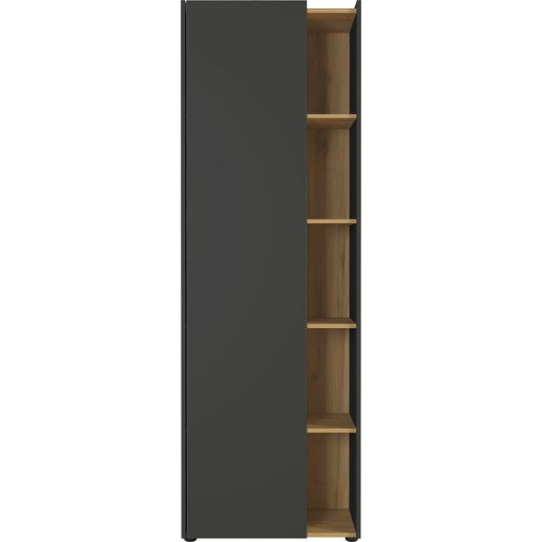 Temno siva knjižna omara iz hrastovega dekorja 62x188 cm Austin - Germania