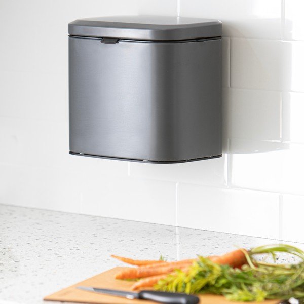 Temno siv koš za biološke odpadke 4 l Essentials – Ladelle-image-3