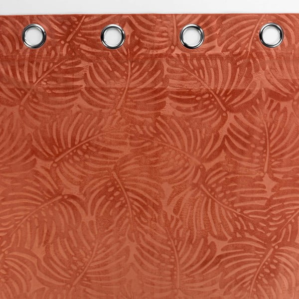 Opečnato oranžna žametna zavesa 140x240 cm Analia – douceur d'intérieur-image-2
