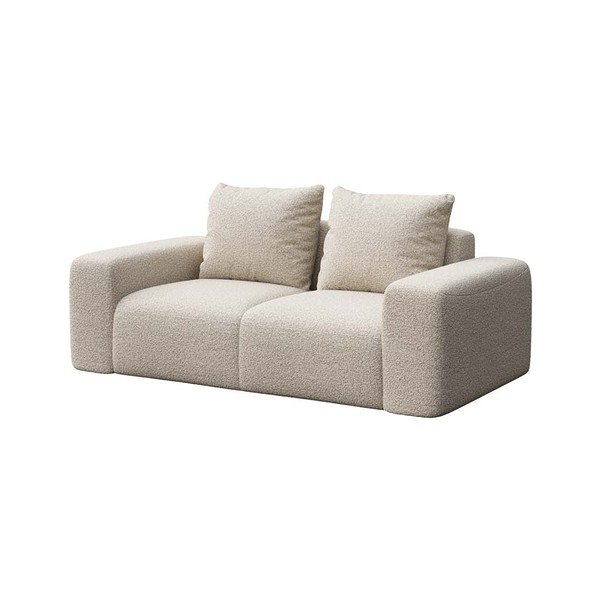 Bež sedežna garnitura iz tkanine bouclé 212 cm Feiro – MESONICA-image-2