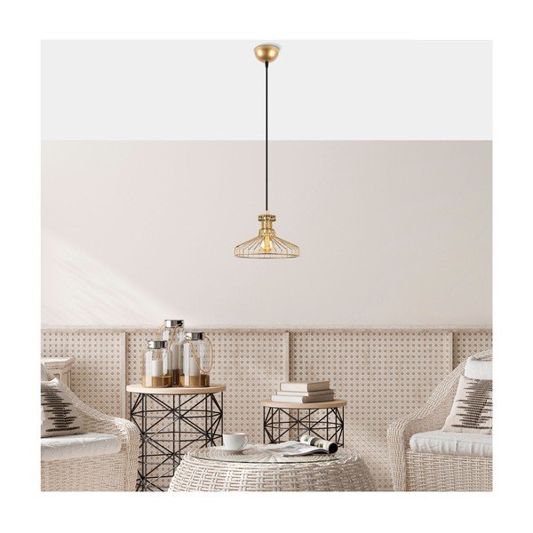 Viseča svetilka v zlati barvi s kovinskim senčnikom ø 23 cm Events – Opviq lights-image-1