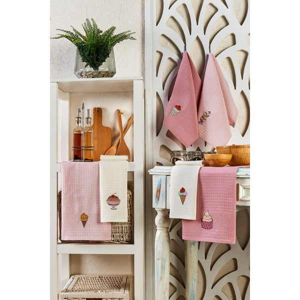 Bombažne kuhinjske krpe v kompletu 6 ks 40x60 cm Ice Cream – Foutastic