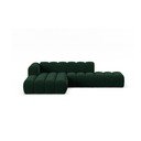 Temno zelena kotna sedežna garnitura (levi kot) Lupine – Micadoni Home