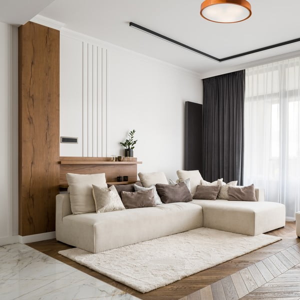 Stropna svetilka v konjak rjavi barvi s steklenim senčilom ø 47 cm Eveline – LAMKUR-image-2