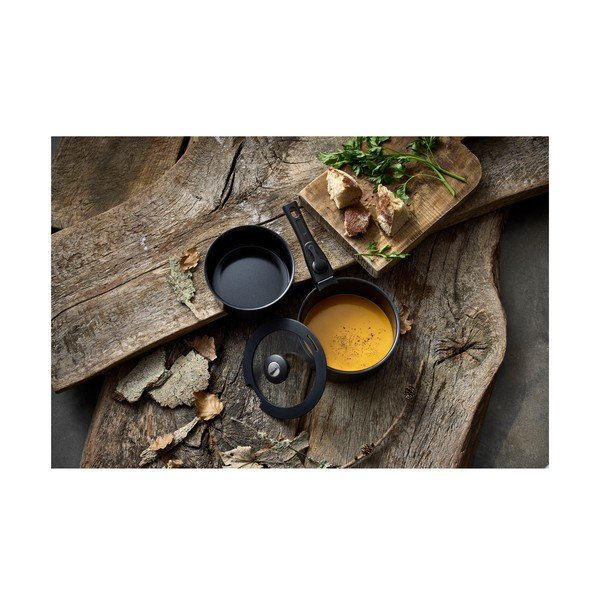 Aluminijast komplet loncev s snemljivim ročajem 2 ks s pokrovko 2,4 l – Holm-image-1