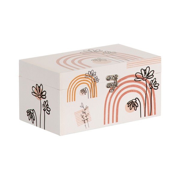 Kremno bele dekorativne škatle za shranjevanje v kompletu 2 ks 30x18x15 cm Flowers – Ixia-image-2