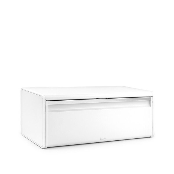 Brabantia Fall Front White Bread Box-image-1