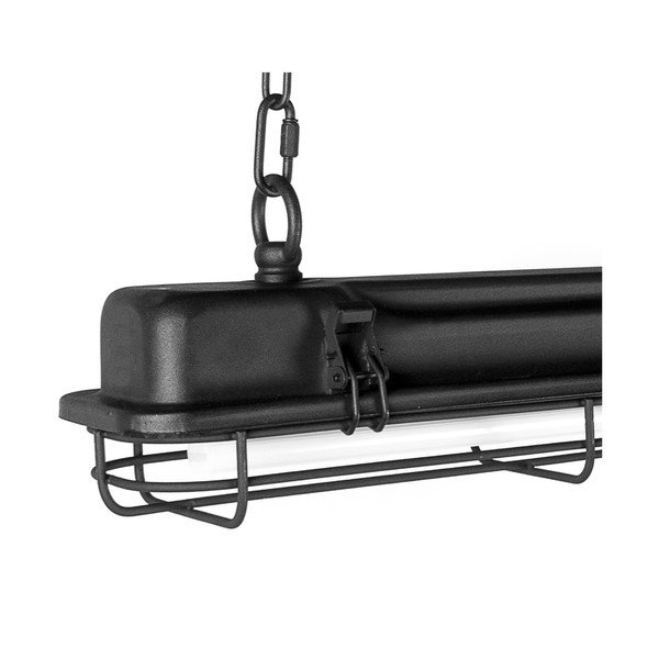 Črna viseča svetilka s kovinskim senčnikom 125x11 cm Hangar - Tomasucci-image-1