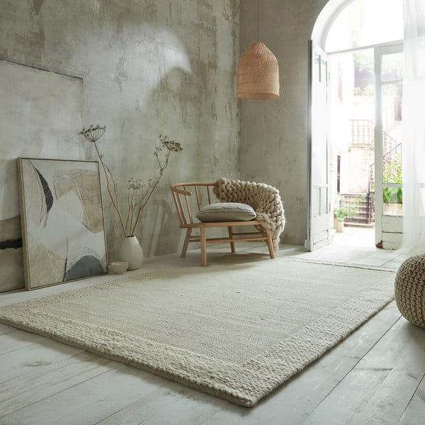 Bež volnena preproga 170x120 cm Rue - Flair Rugs-image-1