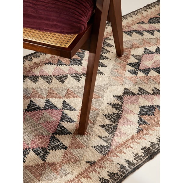 Siv ročno tkan tekač iz jute 80x200 cm Roya Parsa – Elle Decoration-image-2