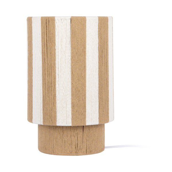 Bela/v naravni barvi namizna svetilka iz vrvi (višina 35 cm) Vienna Stripes – Leitmotiv