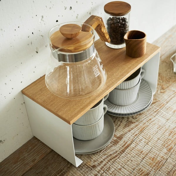 Bela/v naravni barvi kovinska dodatna kuhinjska polica 30,5x14 cm Tosca – YAMAZAKI-image-3