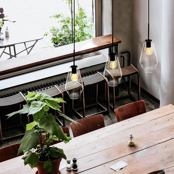 Črna viseča svetilka SULION Lily, višina 120 cm-image-1