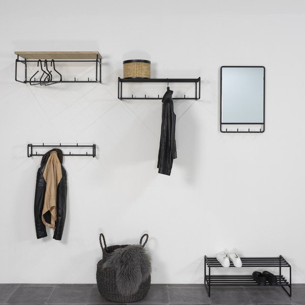 Stensko ogledalo z obešalnikom 40x60 cm Clint – Spinder Design-image-4