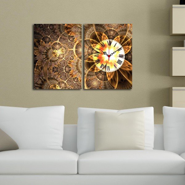 Stenska slika z uro Clock, 60 x 38 cm-image-1