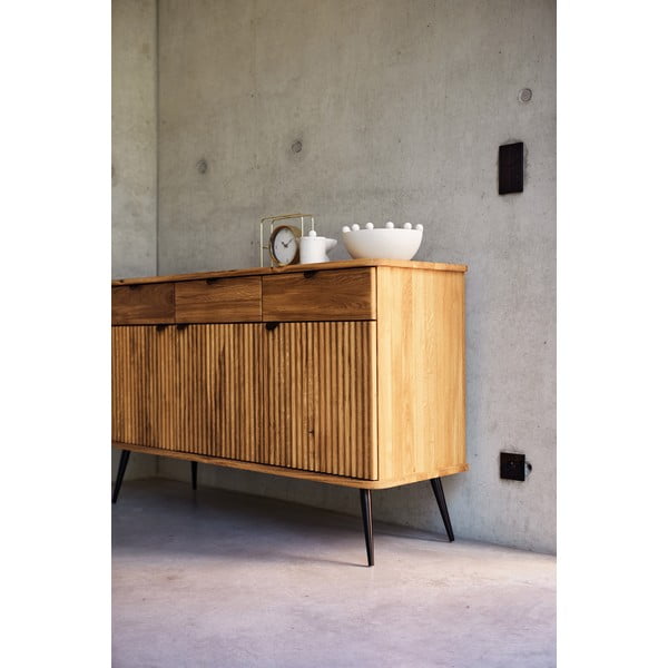 Komoda iz masivnega hrasta 144x87 cm Kula – The Beds-image-1