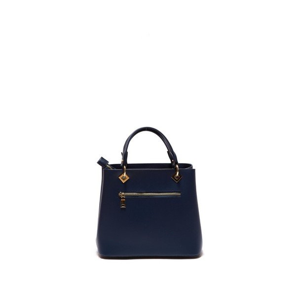 Temno modra usnjena torbica Roberta M Salma Blu-image-4