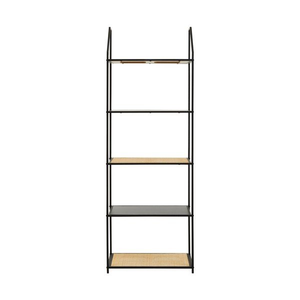 Črn/v naravni barvi kovinski regal 61x179x34 cm Depok – Premier Housewares-image-4