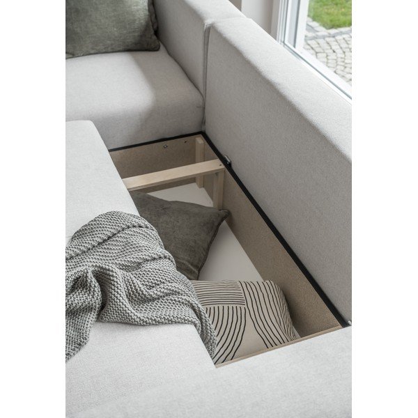 Kremno bel raztegljiv kotni kavč (obojestranski) Homely Tommy - Miuform-image-2