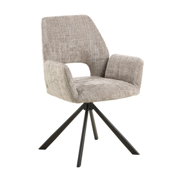 Svetlo siv oblazinjen jedilni stol z nasloni za roke Graham – Actona