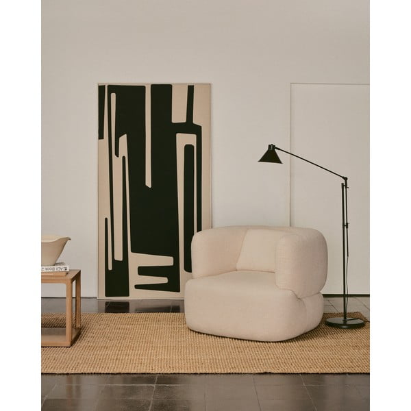 Črna stoječa svetilka s kovinskim senčilom (višina 220 cm) Dione – Kave Home-image-1