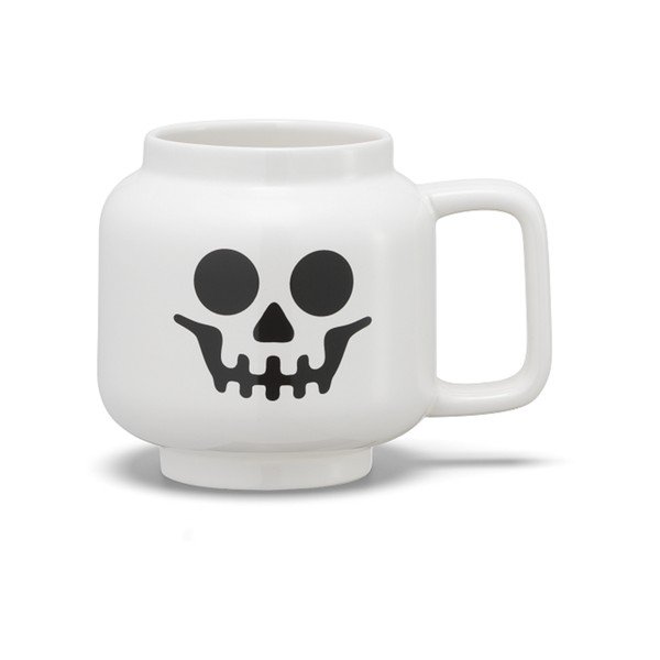 Bela keramična otroška skodelica za latte 255 ml Skeleton – LEGO®