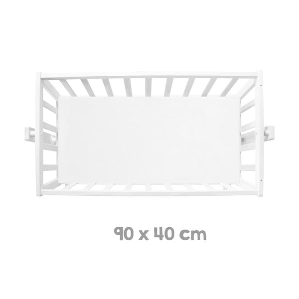 Bela zibelka na koleščkih 40x90 cm – Roba-image-3