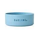 Svetlo modra otroška skleda Design Letters Mini Darling, ø 11 cm