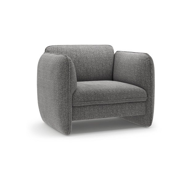 Temno siv fotelj iz šenilje Georgia – Micadoni 