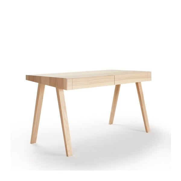 Pisalna miza iz jesenovega lesa EMKO 4.9, 140 x 70 cm