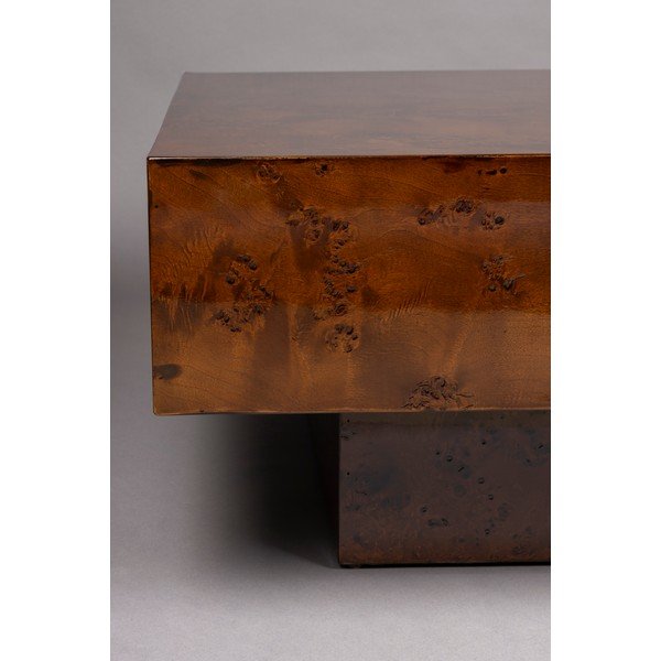 Klubska mizica v orehovem dekorju v temni naravni barvi 90x90 cm Quinn – Dutchbone-image-4