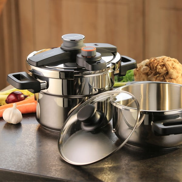 Lonci 4 ks na pritisk iz nerjavečega jekla s pokrovko Ultima duo – Tescoma-image-1