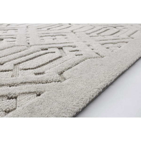 Svetlo siva volnena preproga 200x300 cm Dive – Agnella-image-3