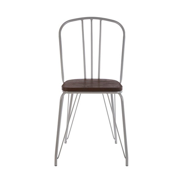 Siv/v temni naravni barvi jedilni stol iz masivnega bresta District – Premier Housewares-image-2