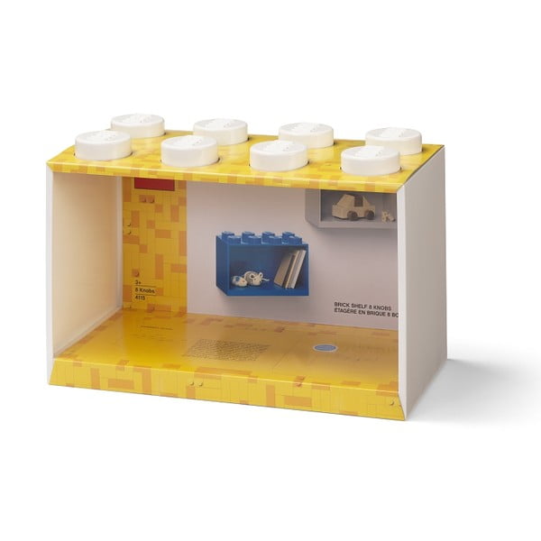 Otroški beli stenski regal LEGO® Brick 8-image-2
