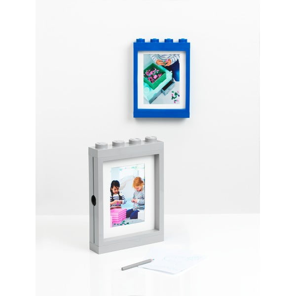 Siv okvir za fotografije LEGO®, 19,3 x 26,8 cm-image-1