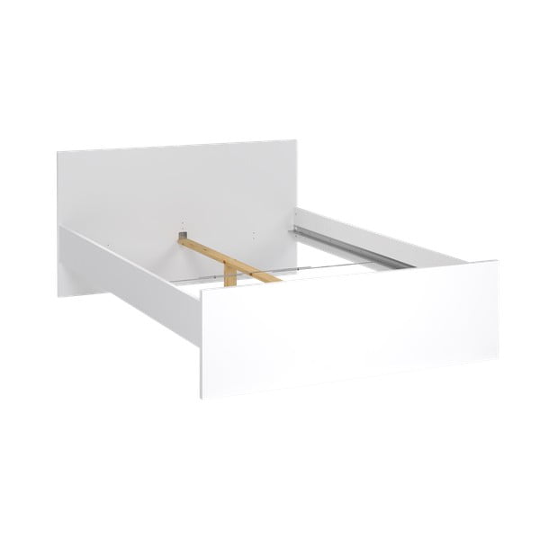 Bela zakonska postelja iz iverne plošče brez letvenega dna 140x200 cm Naia – Tvilum-image-2