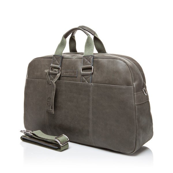Temno zelena potovalna torba iz teletine Ferruccio Laconi Traveler-image-1