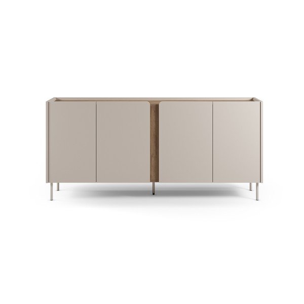 Kremno bela/naravna komoda v hrastovem dekorju 180x82x40 cm Lucile – Marckeric