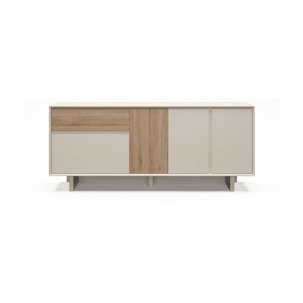 Bež/naravna komoda v hrastovem dekorju 180x76x45 cm Carpi – Marckeric