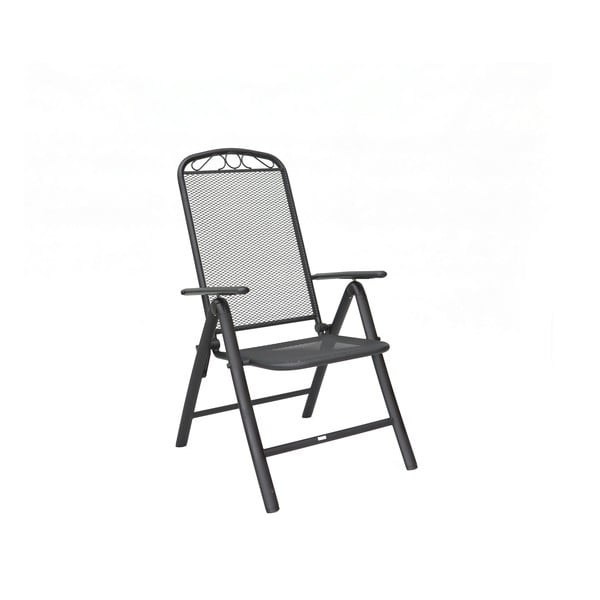 Črn kovinski vrtni stol – Rojaplast-image-3