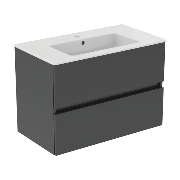 Siva stenska omarica za pod umivalnik 80x55 cm Eurovit+ – Ideal Standard-image-3